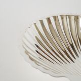 Large silver-plated shell-shaped bowl, 1950.