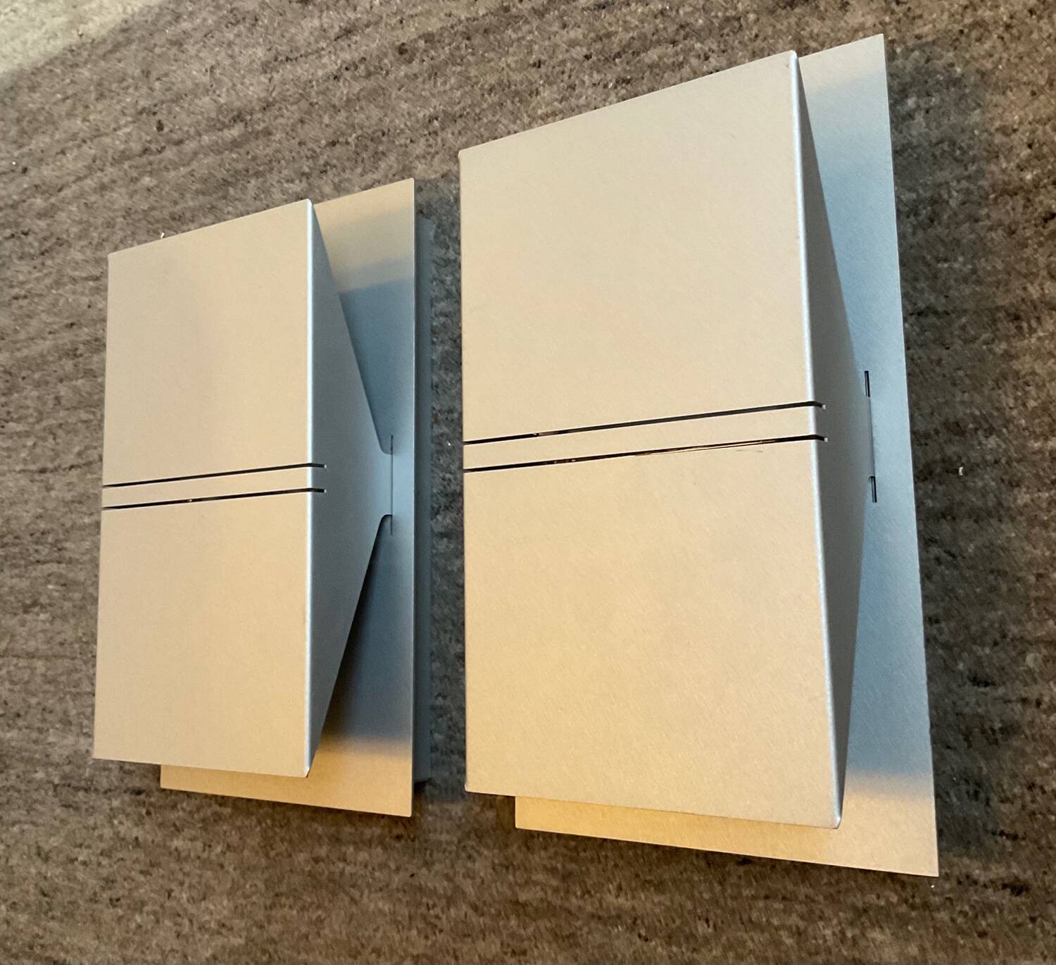 Pair of designer wall lights from the 80s-90s