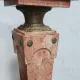 High Louis XVI column in marble and bronze