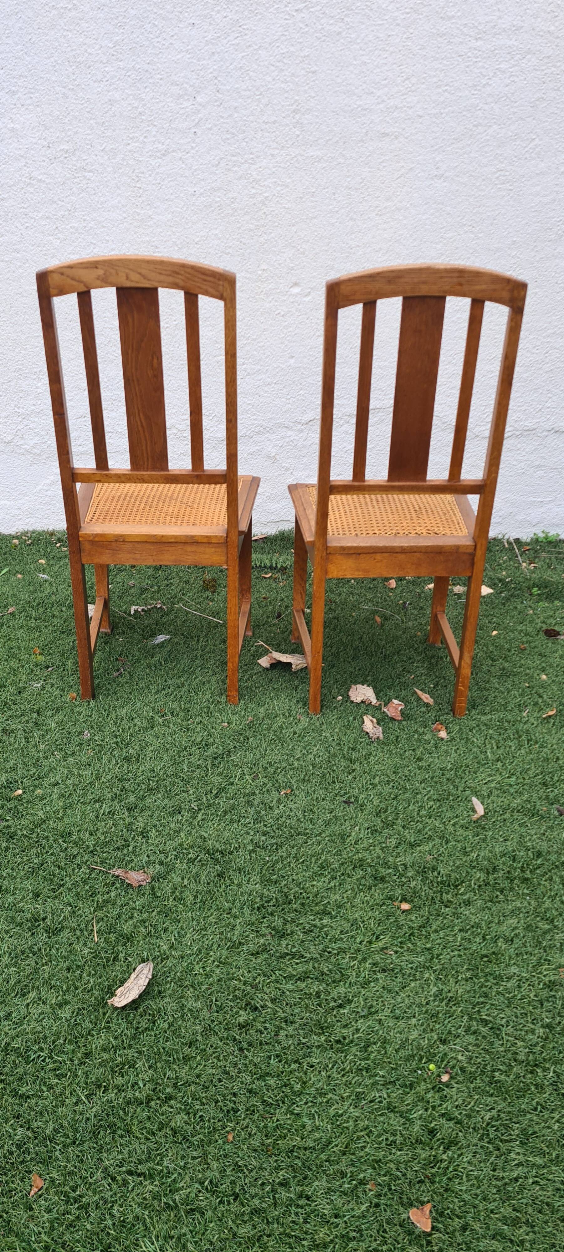 Pair of art and kraft chairs