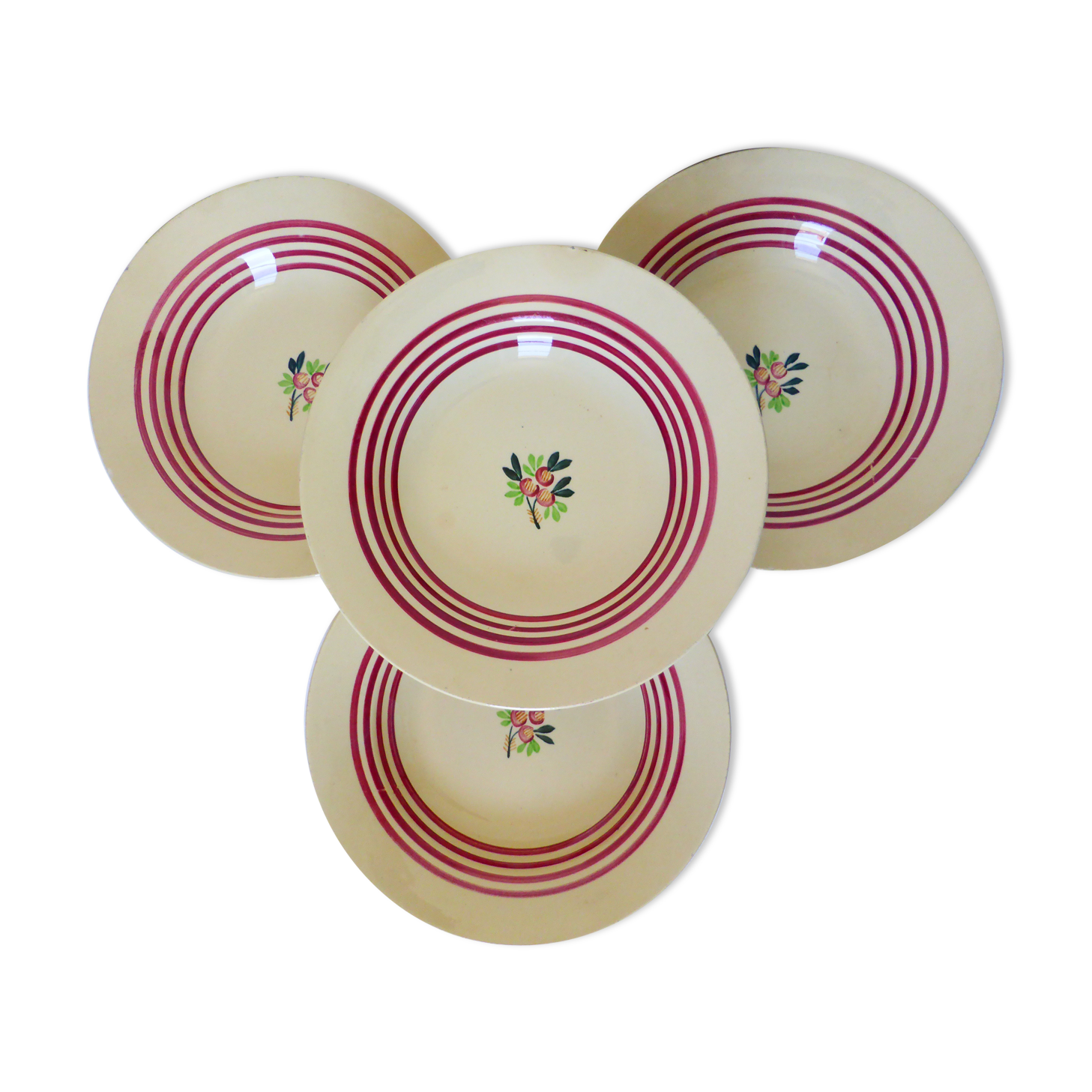 4 assiettes creuses vintage de Gien