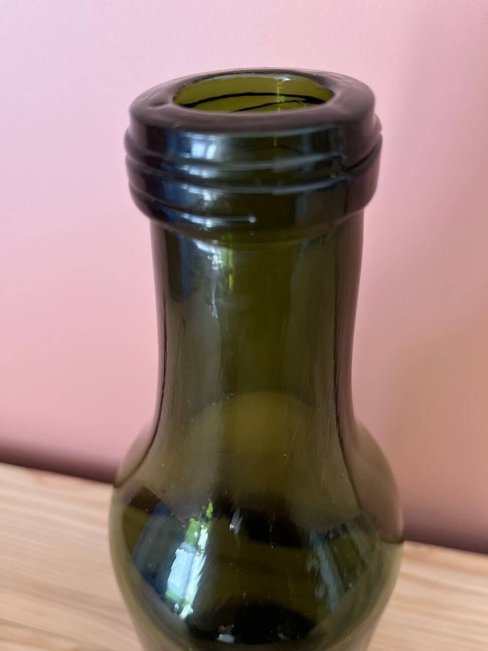Antique bottle made of thick glass