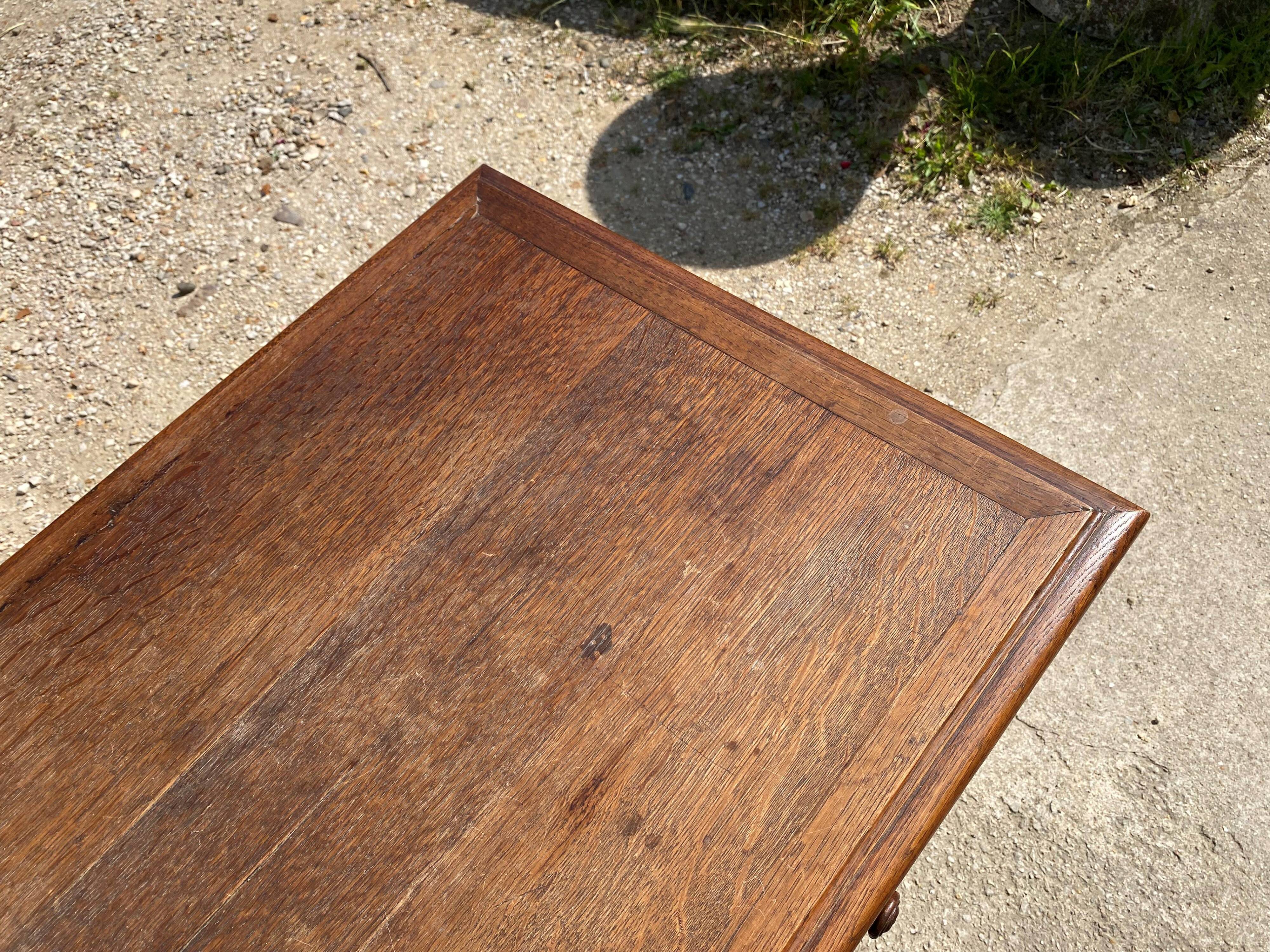 Oak desk with 2 drawers, 97 x 58 cm