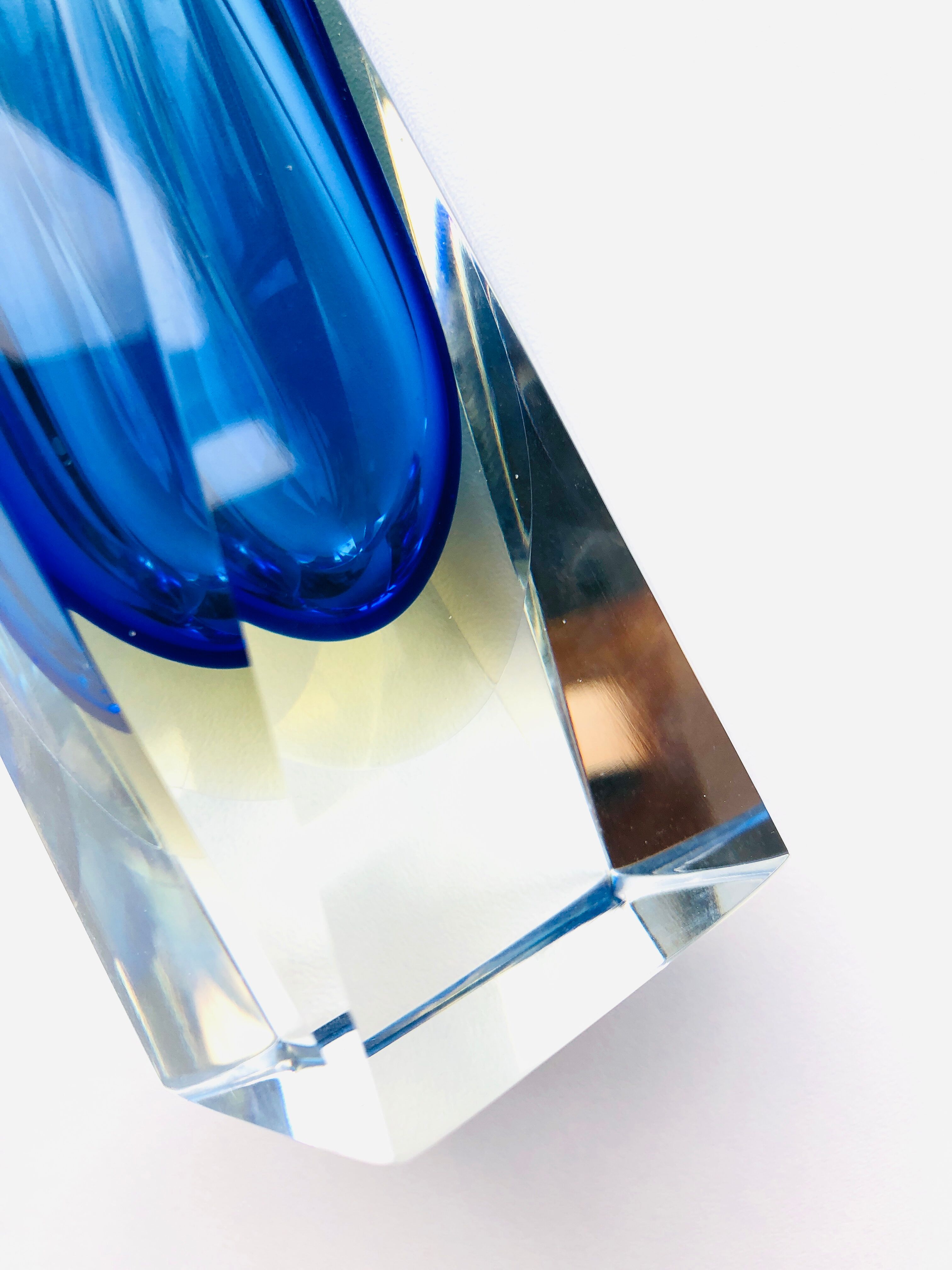 Vase Sommerso Murano design Luigi Mandruzzato, 60s