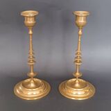 Pair of brass candlesticks