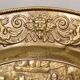 Pair Of Oval Plates In Brass Repulsed 19th century decorated with taverns