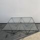 Alanda style square black metal coffee table