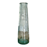 Transparent glass vase