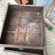 Antique Louis Philippe table in solid cherry and oak with 3 drawers