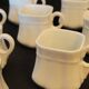 10 old porcelain cream jars