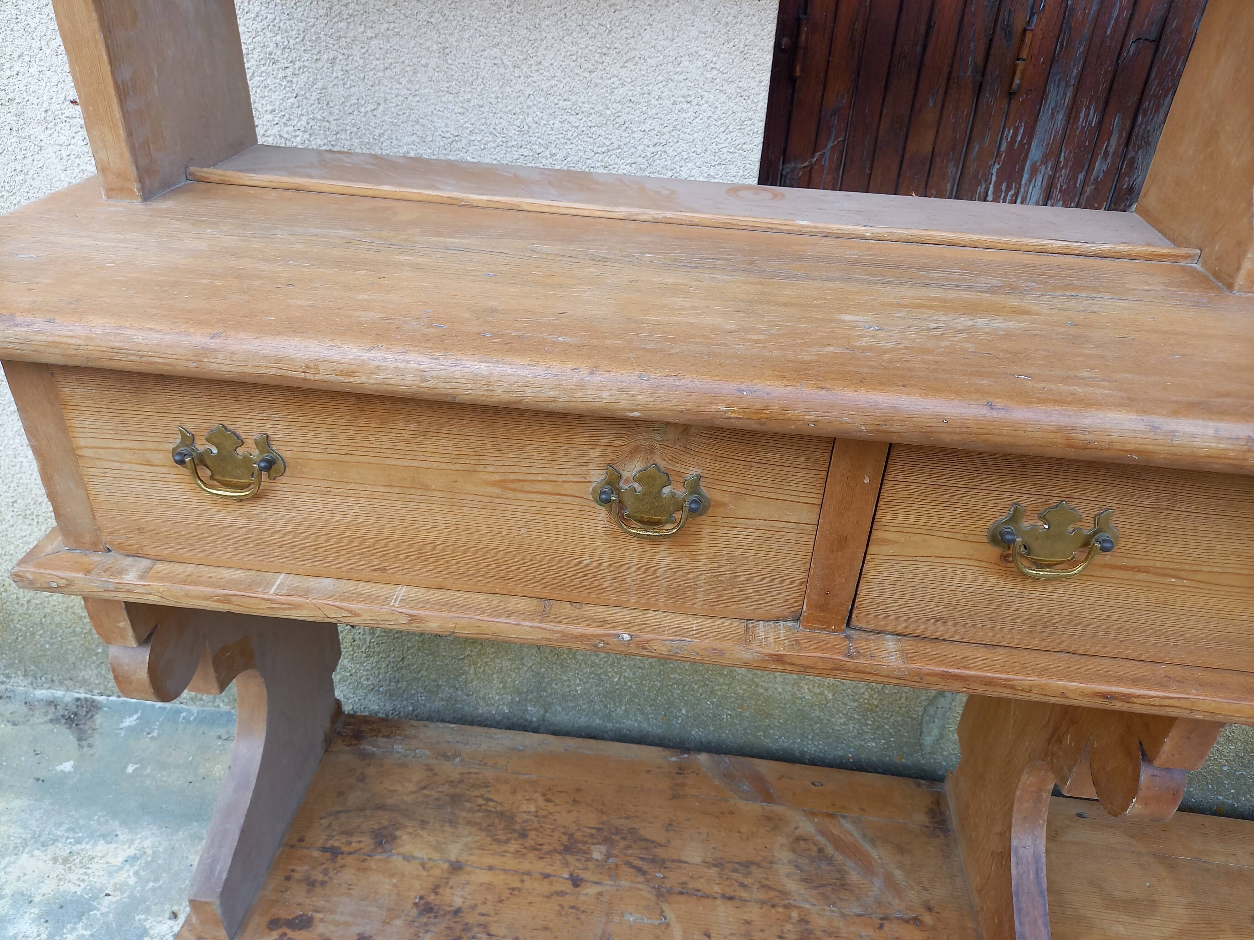 Wooden cupboard console