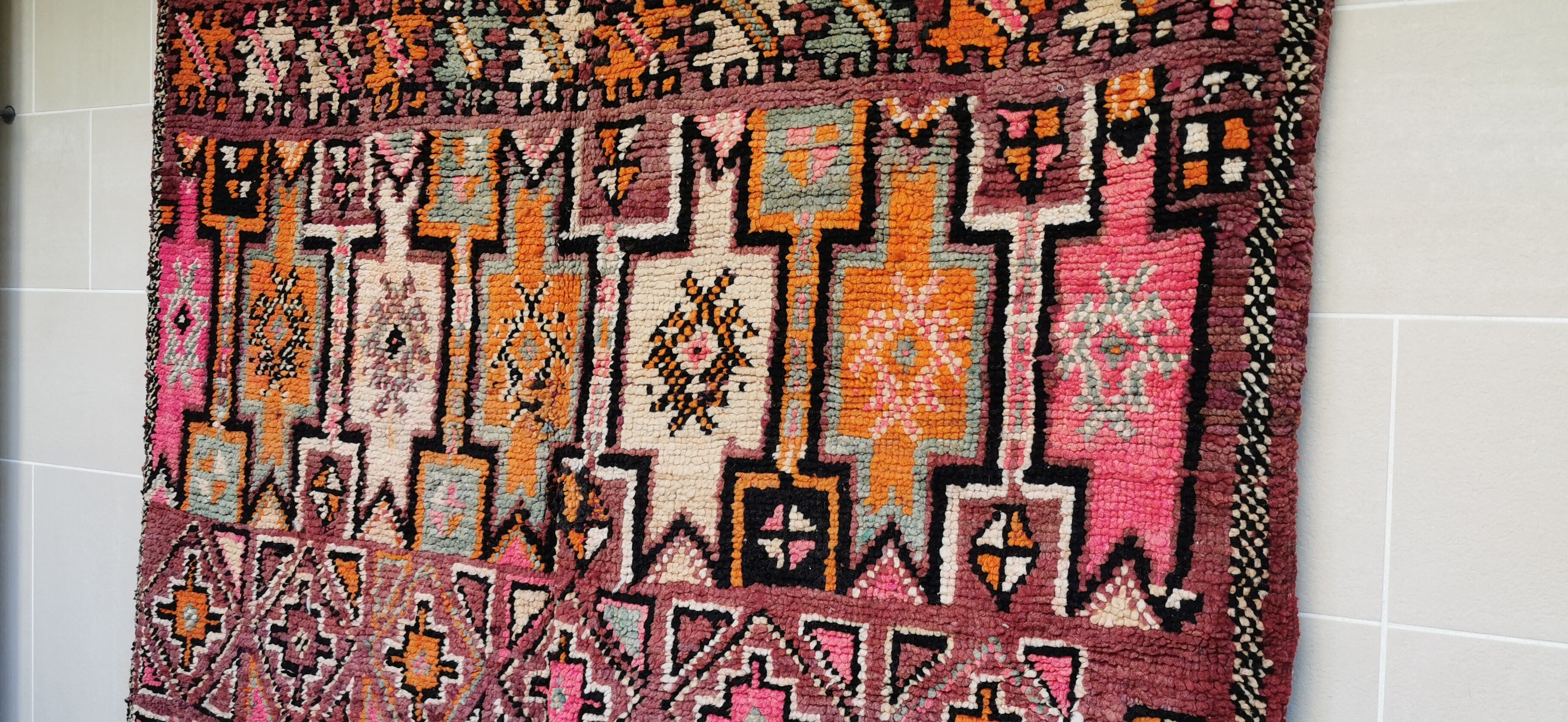 Ancient Berber carpet boujaad, 294x170 cm