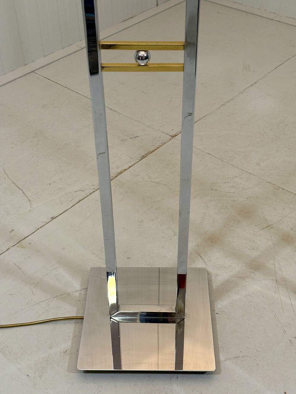 Arte Lumen floor lamps chrome & brass 1970’s, set of 2