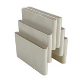 White magazine rack by giotto stoppino for kartell, 1970