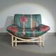 Large bamboo / rattan love seat 80's