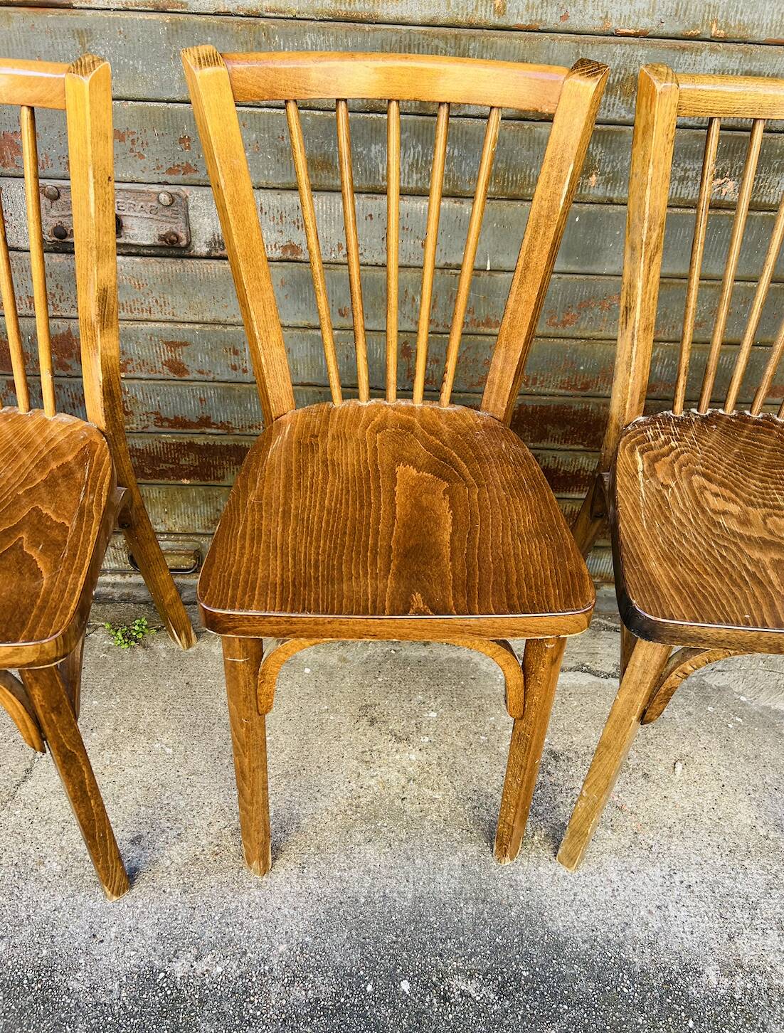 (Lot) 4 Chaises Bistrot Baumann n° 84