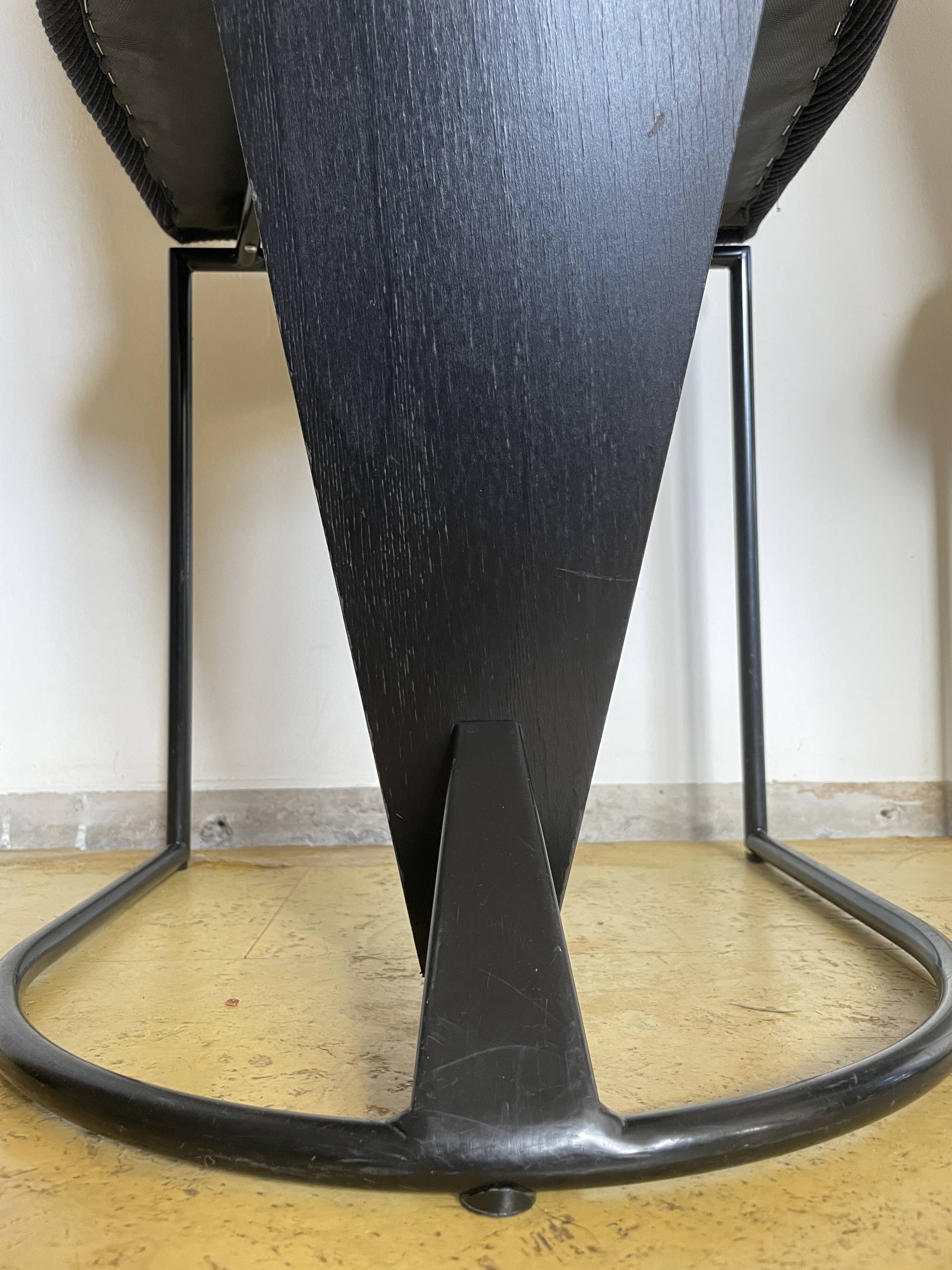 Set of 6 black Zino Memphis chairs for Harvink