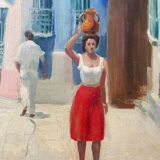 Canvas oil landscape alley 60x80cm