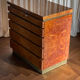 Lacquered elm burl chest of drawers by Jean Claude Mahey, 1970s.