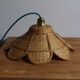 Suspension fleur en rotin