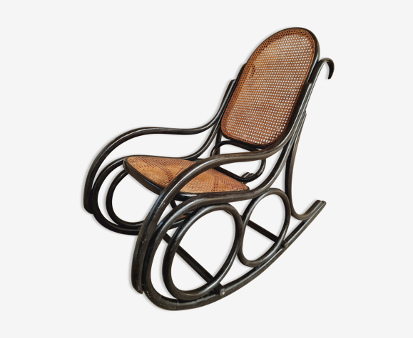 Rocking chair black design chair 50s