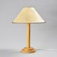Turned wooden table lamp, French work, 1970s.