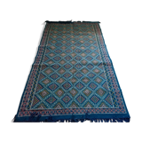 Berber carpet handmade multicolored wool 146 x 260 cm
