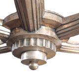 Petitot silver bronze art deco chandelier