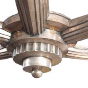 Petitot silver bronze art deco chandelier