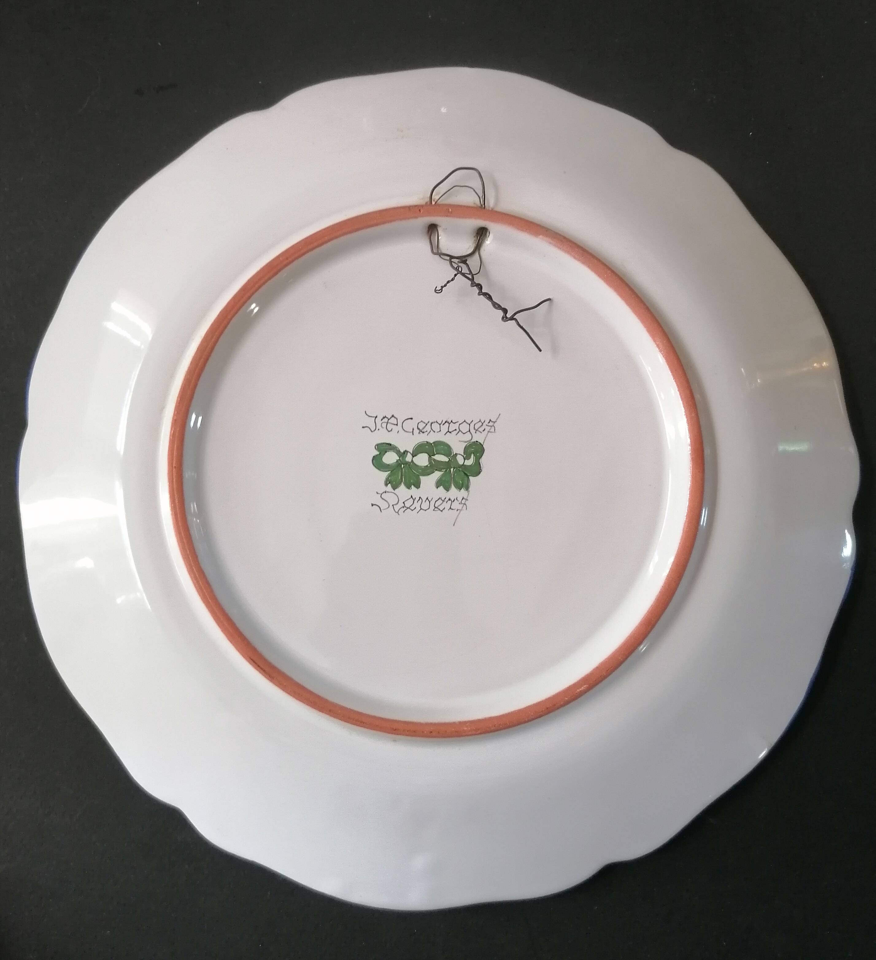 Assiette Nevers 20 ème s