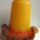 Tulip marmorean glass paste, two-tone, art deco, signed vianne, 2 available