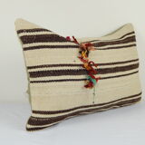 Minimalist hemp cushion cover with original ak160 details