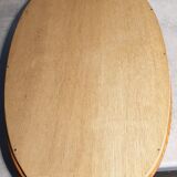 Oval solid wood mirror