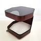 Table basse italienne vintage sur roulettes, années 1970