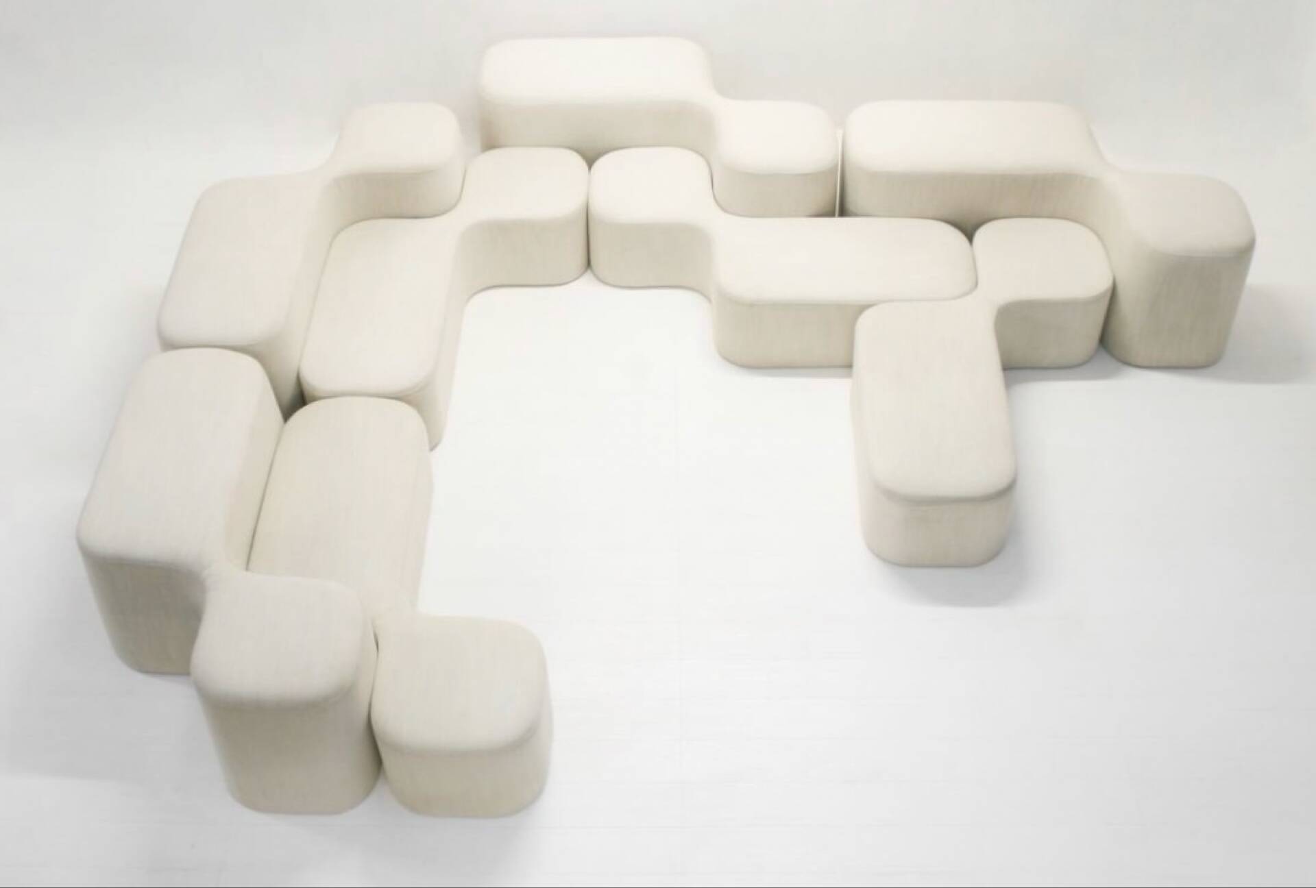 Modular Landscape Puzzle Sofa, 1970s, Set of 8