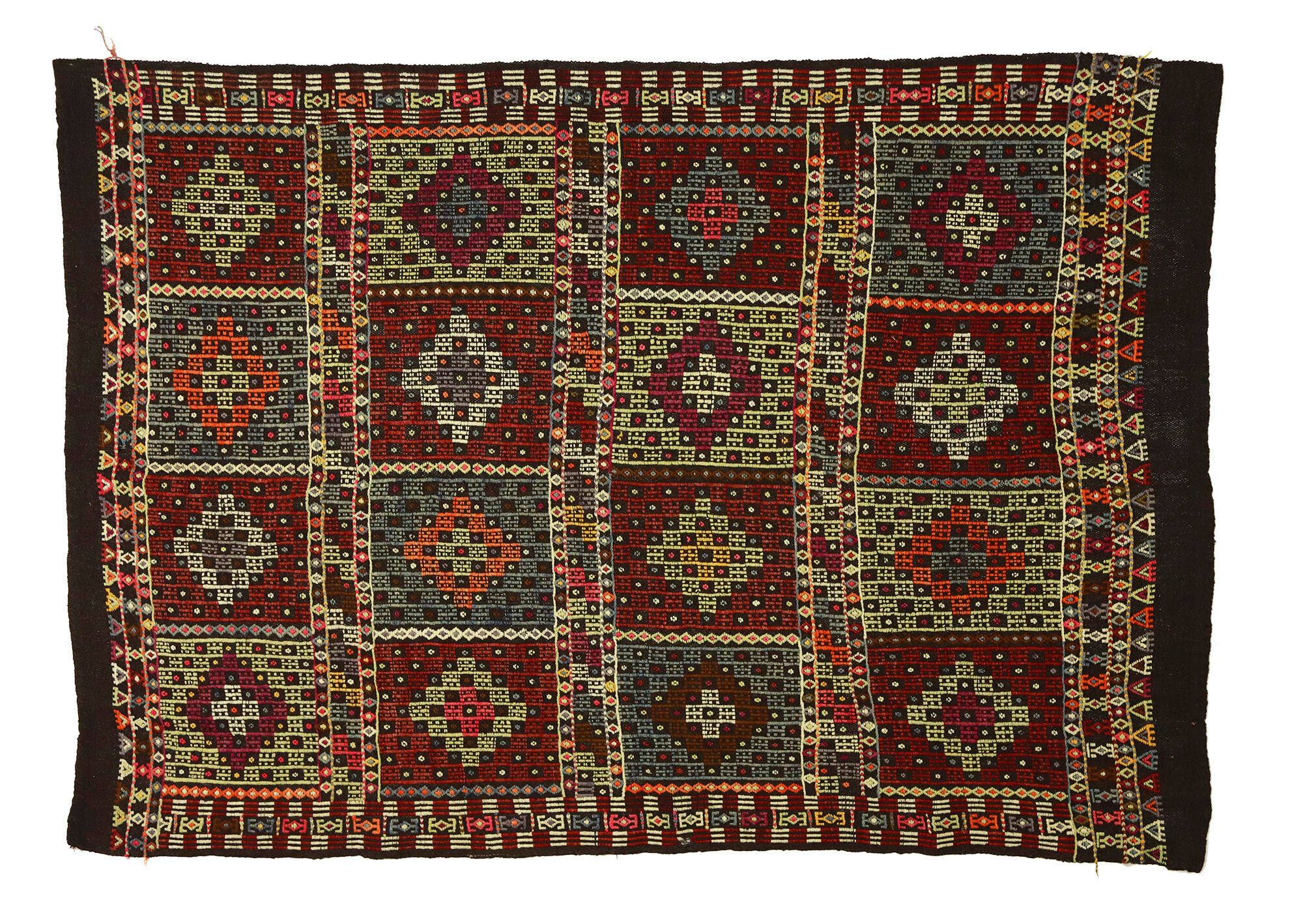 Anatolian handmade kilim rug 216 cm x 156 cm