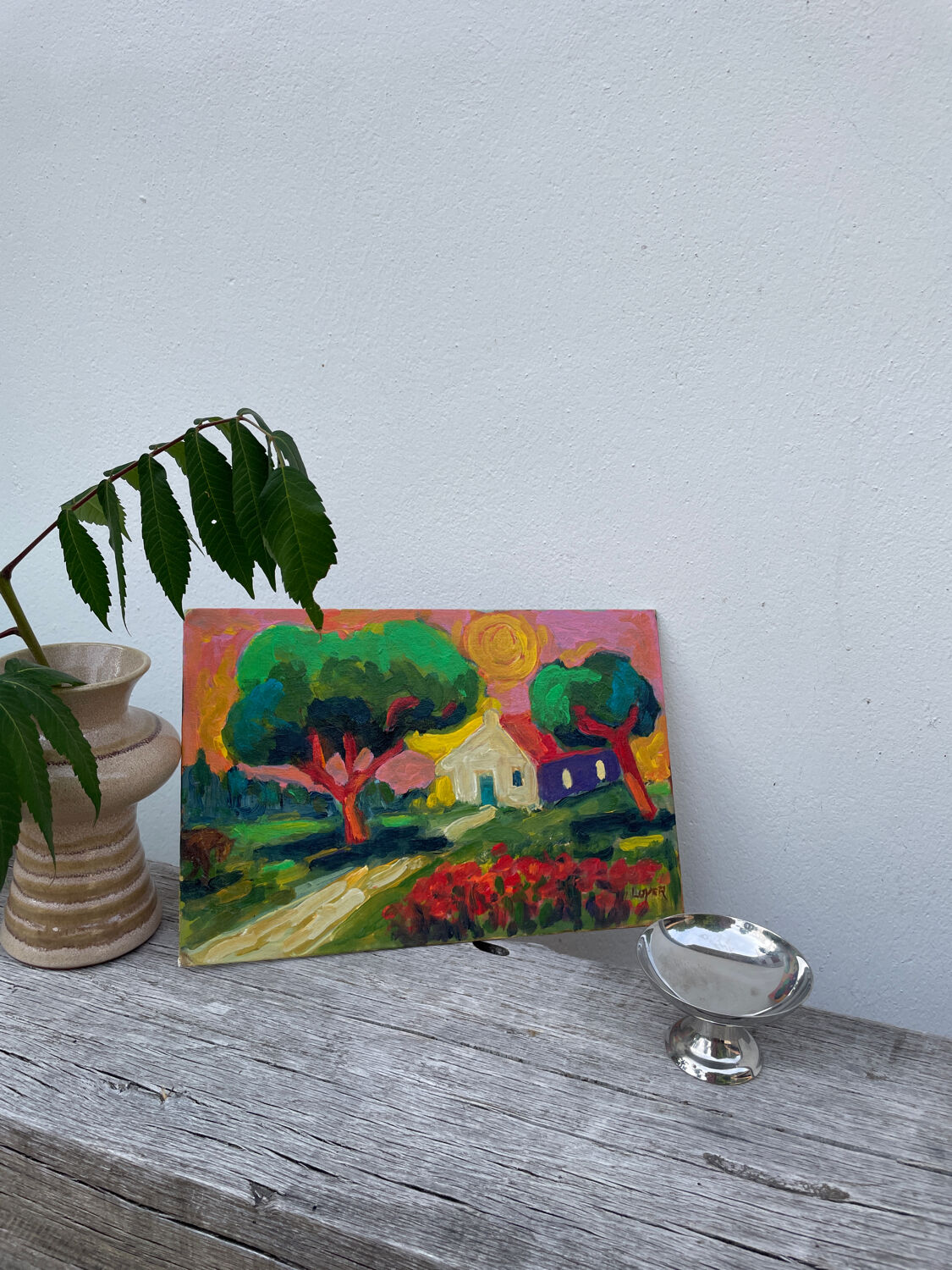 Oil on panel Fauvism landscape