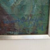 Huile sur toile suédoise – « Vase bleu » par Lennart Andersson