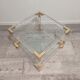 Set of 2 coffee tables in acrylic glass and brass, 1970s