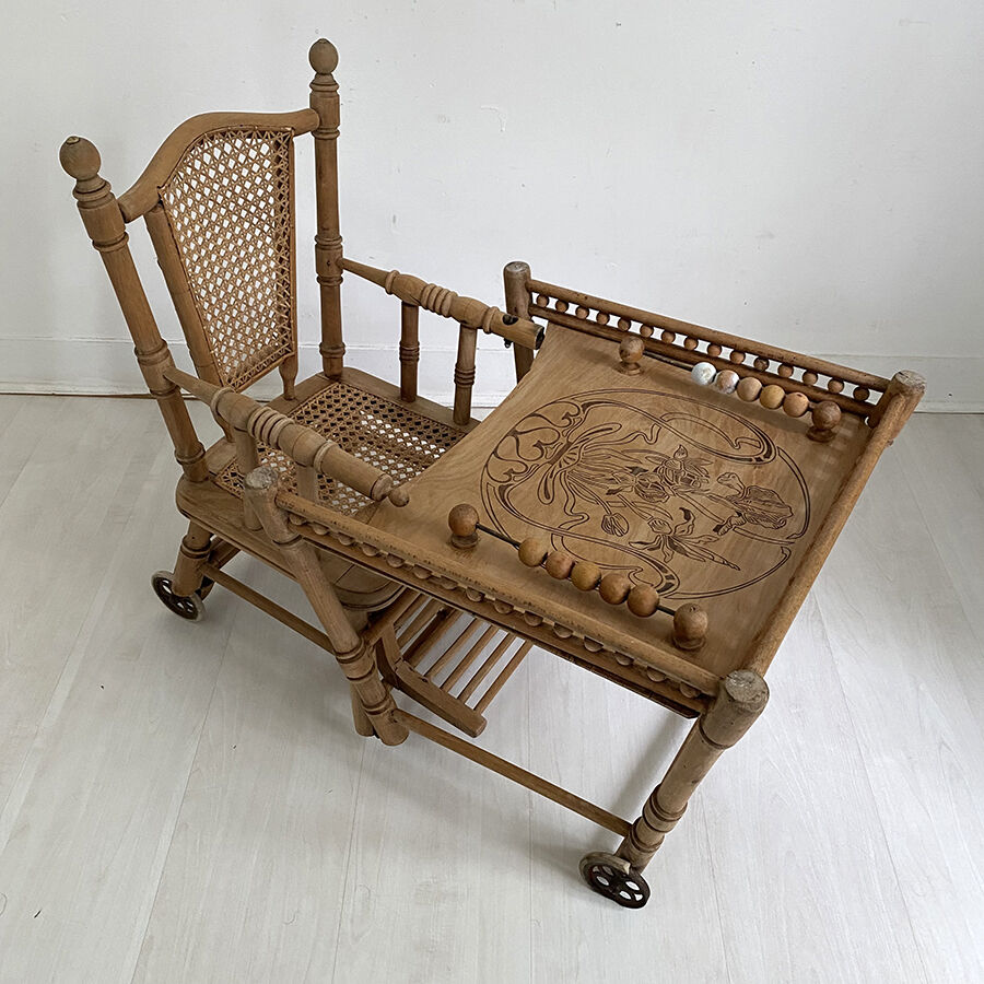 Chaise haute enfant vintage 1950