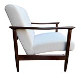 Mid Century Armchairs in Beige Linen, by Edmund Homa, 1960s, Set of Two