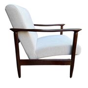 Mid Century Armchairs in Beige Linen, by Edmund Homa, 1960s, Set of Two