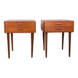 Pair of Danish teak bedside tables by PBJ Mobler 1960
