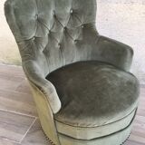 Velvet toad armchair