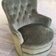 Fauteuil crapaud velours