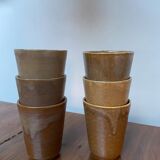 6 sandstone cups