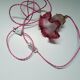 Baladeuse/ lampe/ suspension tulipe rose et doré vintage
