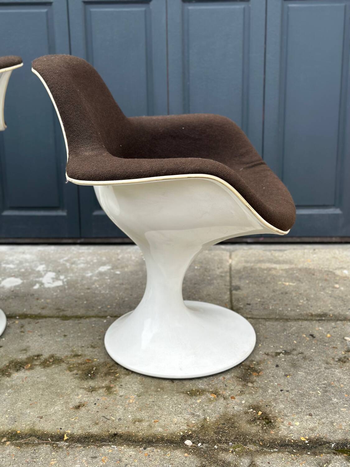 Pair of Orbit Herman Miller corca armchairs 1970