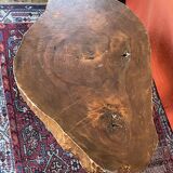 Vintage solid oak brutalist coffee table