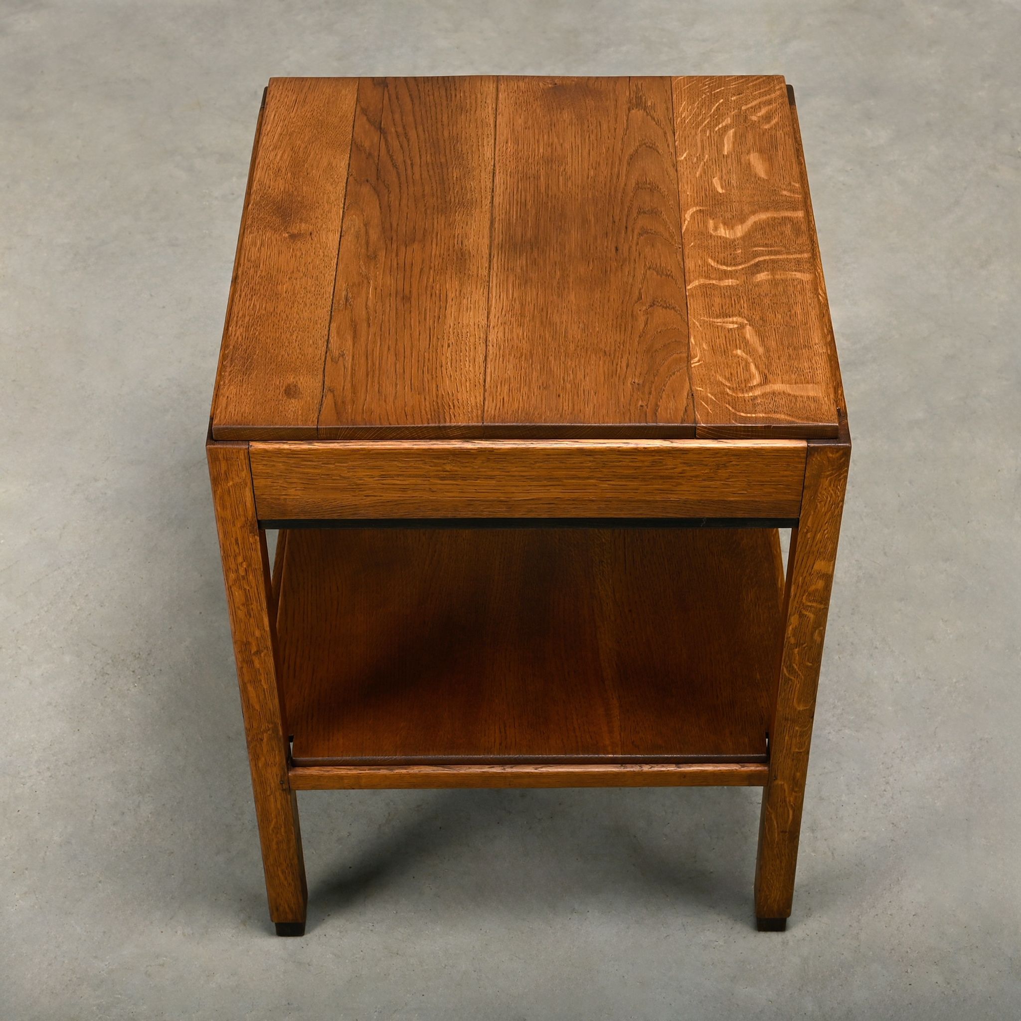 Dutch Modernist Art Deco Amsterdam School side table or bedside table Oak